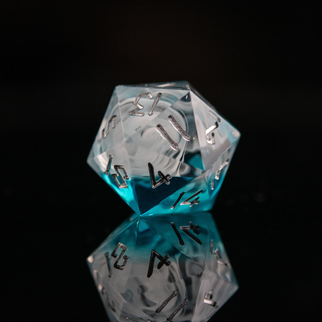 Fog Cloud Sharp-Edged Resin Dice Set