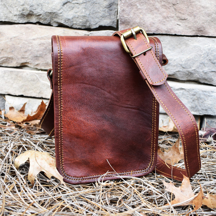 The Pathfinder Leather Flap Satchel - Small