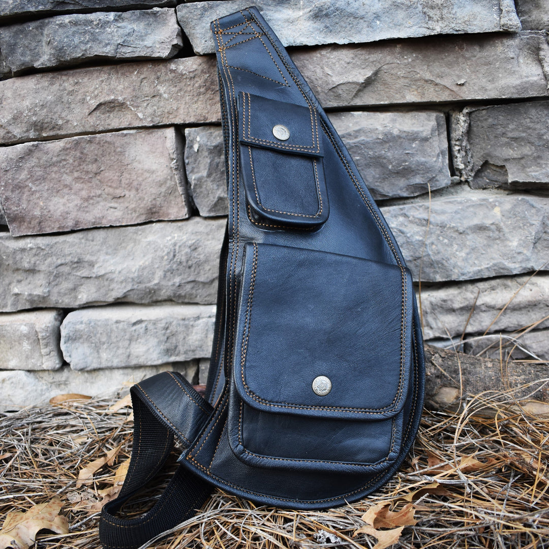 Goatskin Leather Sling Bag
