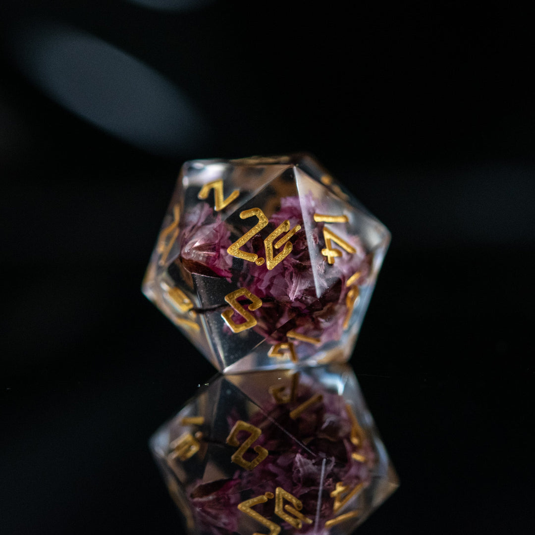 Wither and Bloom Sharp-Edged Resin Dice Set