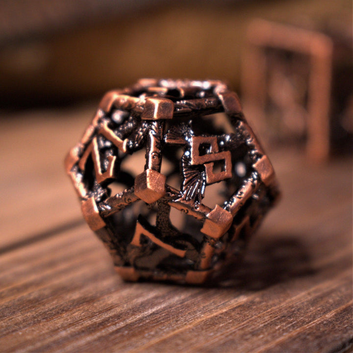 Legends of Valhalla - Bronze Hollow Metal Dice Set