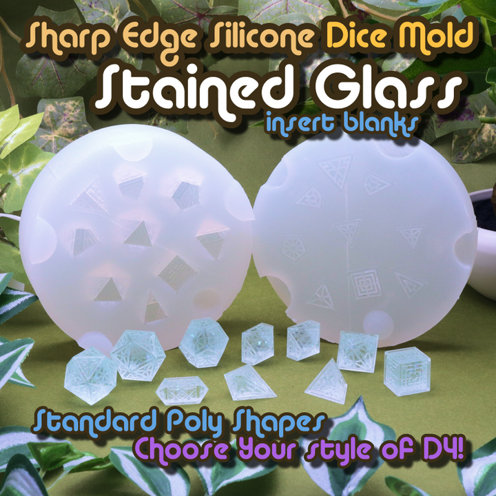 Stained Glass Blank Dice insert Molds