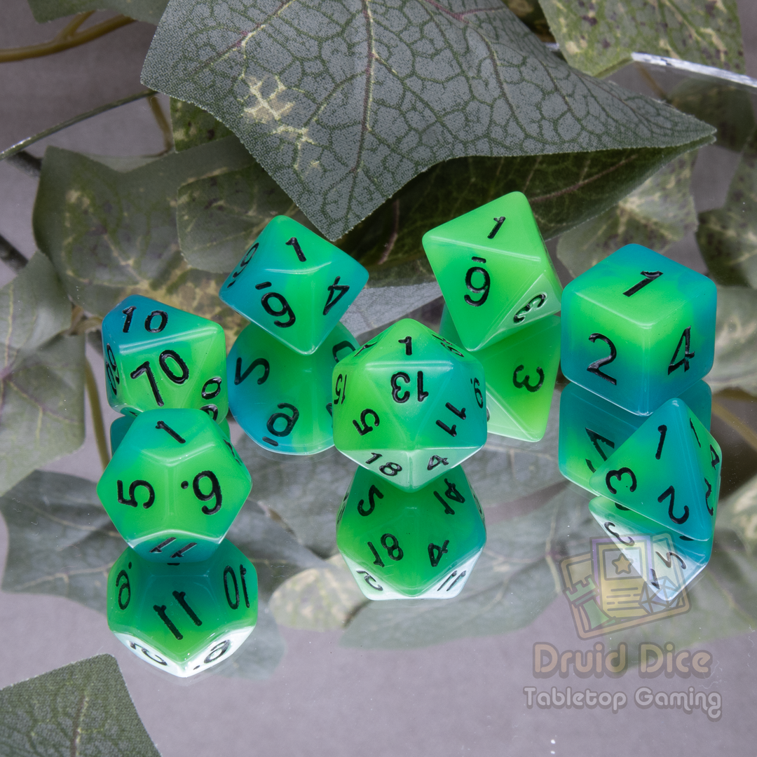 Glow in the Dark Dual Color Dice- 4 color options