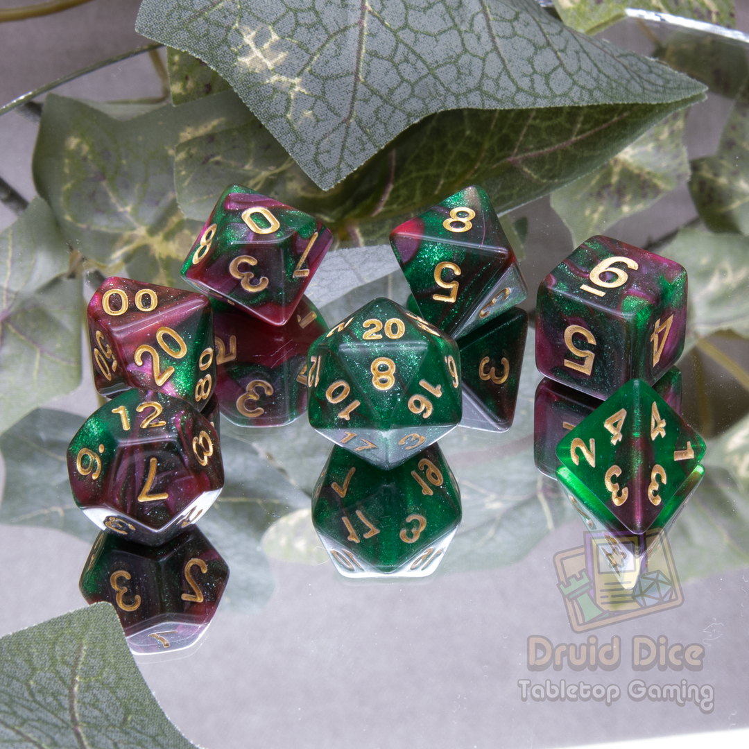 Two-toned Color Glitter Dice - 5 color options