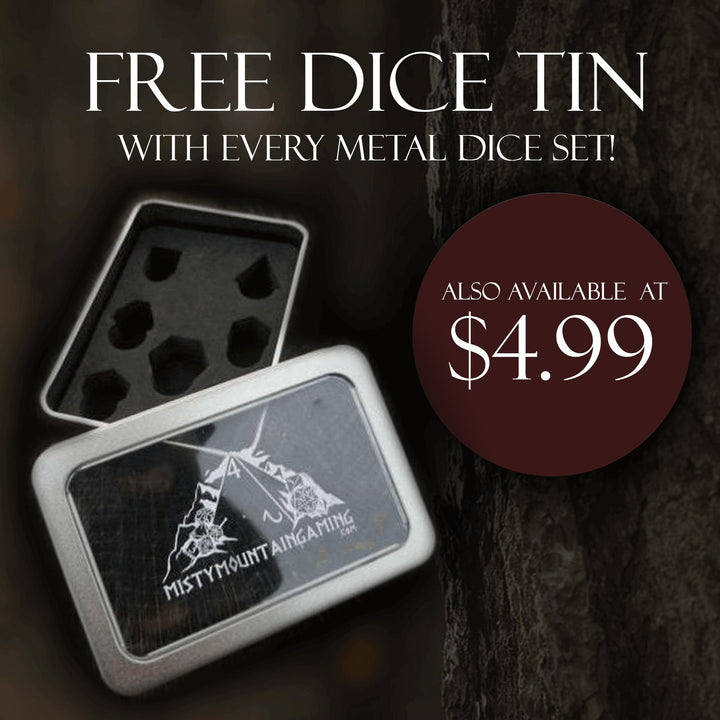 Brushed Silver Sharp-Edged Metal Dice