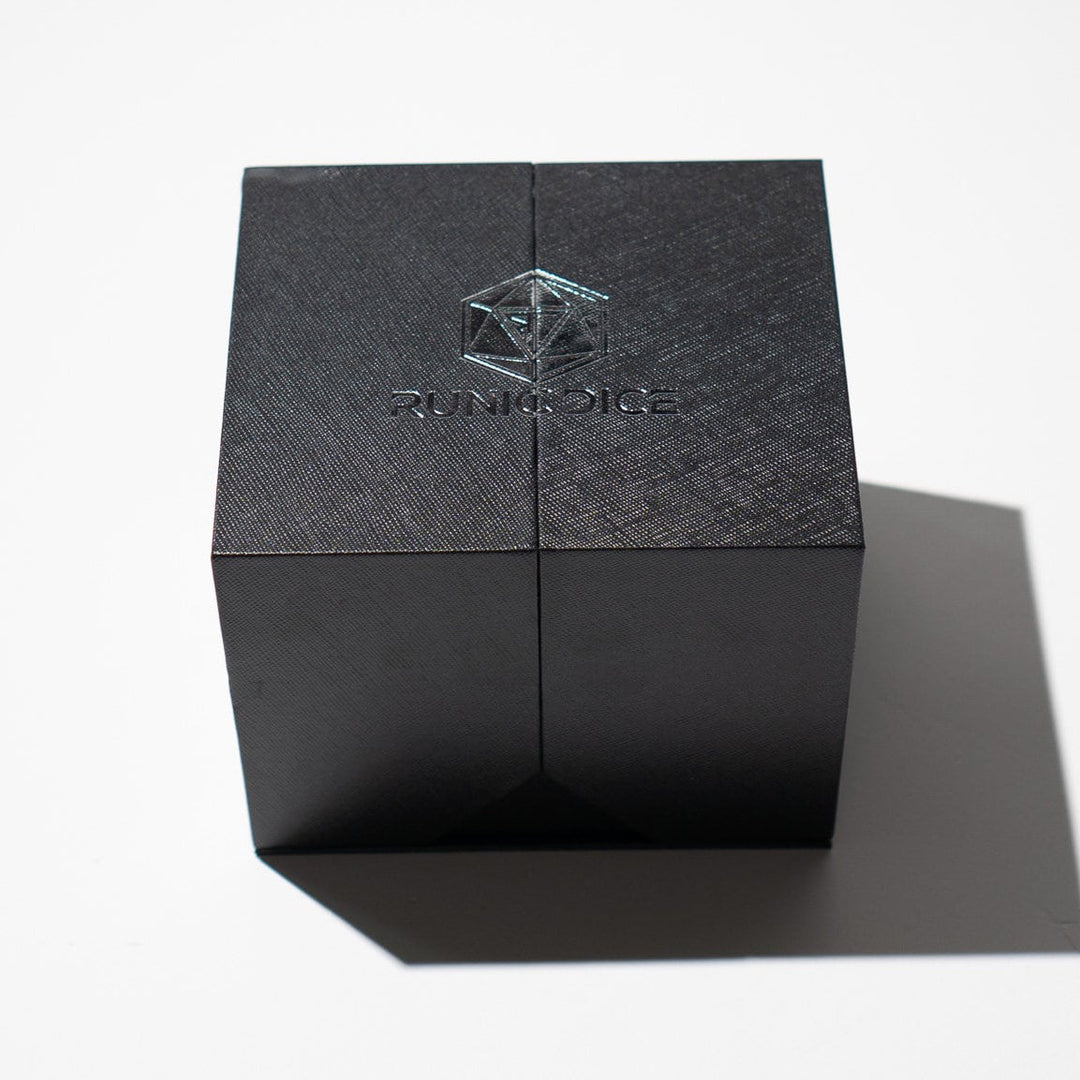 Massive Dark Black And Foil Liquid Core 95MM Chonk Handmade Resin Dice And Box
