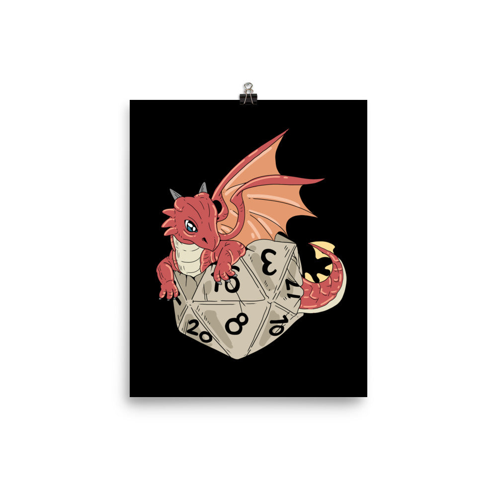 DND Wall Art - Dragon Hatching - DND - Gift For Dnd - D20 Gift Picture- Game Master - Adventure - RPG Poster - Geek Gift