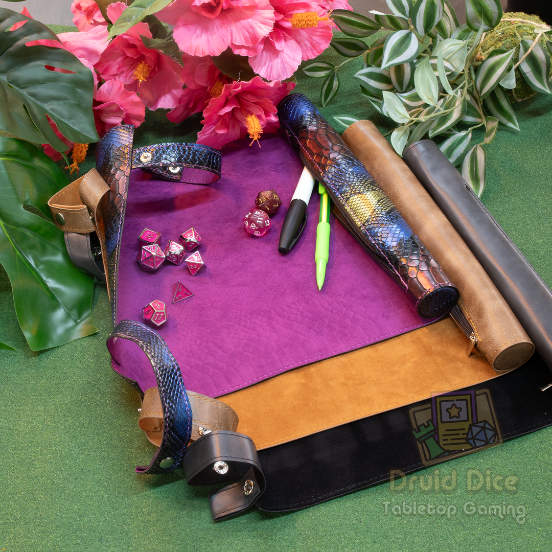 Scroll of Holding - Dice Tray with Storage - Color Options